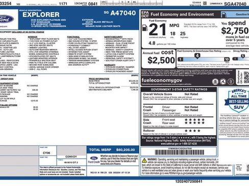 Used 2025 Ford Explorer Platinum w/ Ultimate Package image 55