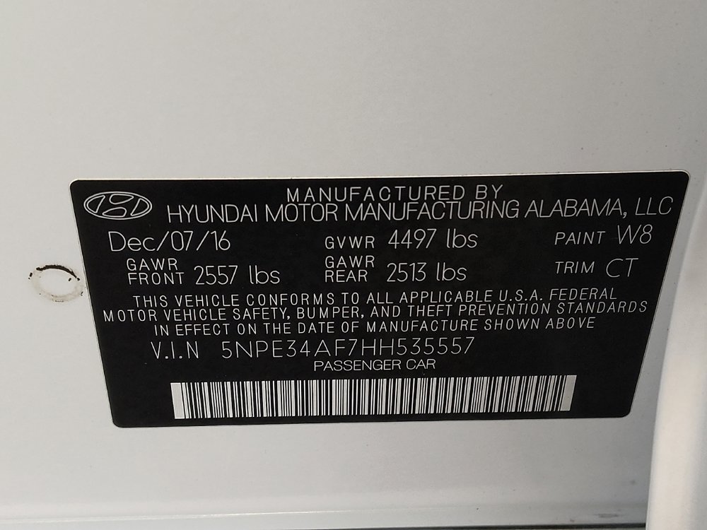 Used 2017 Hyundai Sonata Sport w/ Value Edition Package 02 FWD image 33