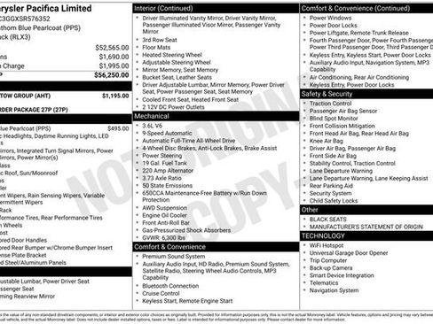 Used 2025 Chrysler Pacifica Limited w/ Trailer Tow Group AWD/4WD image 27
