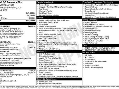 Used 2019 Audi Q8 Premium Plus w/ Premium Plus image 10