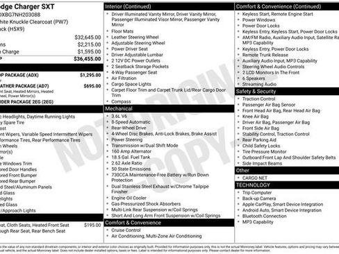 Used 2022 Dodge Charger SXT w/ Blacktop Package RWD image 3