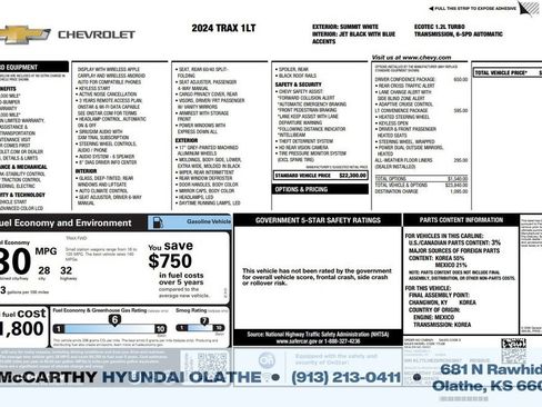 Used 2024 Chevrolet Trax LT w/ Driver Confidence Package FWD image 12