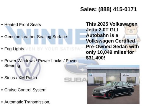 Certified 2025 Volkswagen Jetta GLI Autobahn image 13