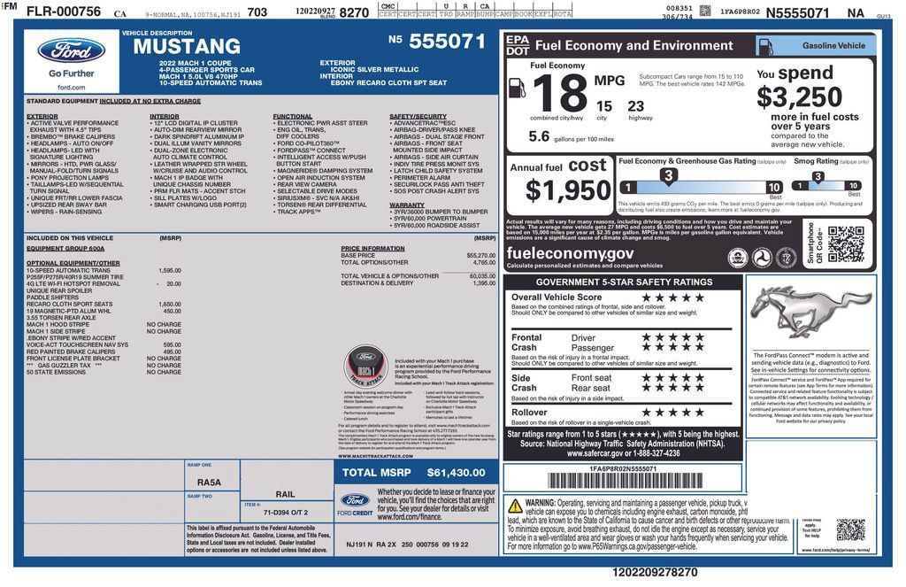 Used 2022 Ford Mustang Mach 1 RWD image 3