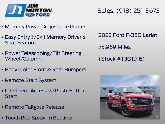 Used 2022 Ford F350 Lariat w/ Tremor Off-Road Package AWD/4WD image 40