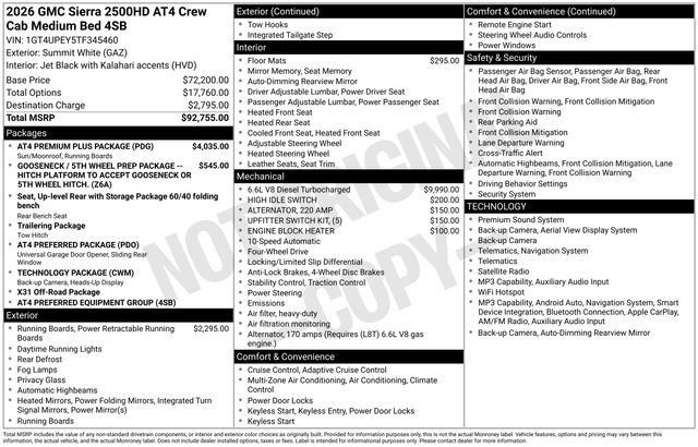 New 2026 GMC Sierra 2500 AT4 w/ AT4 Premium Plus Package AWD/4WD image 28