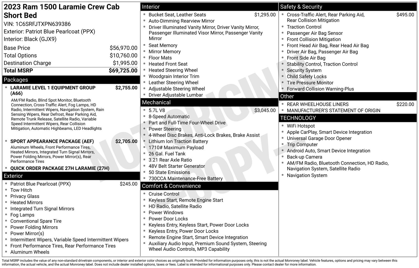 Used 2023 RAM 1500 Laramie AWD/4WD image 44