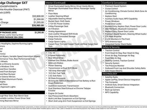 Used 2023 Dodge Challenger SXT w/ Blacktop Package RWD image 2
