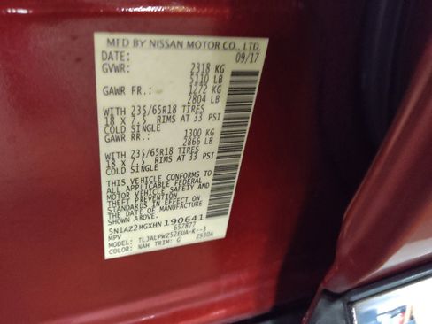 Used 2017 Nissan Murano S w/ Navigation Package image 33