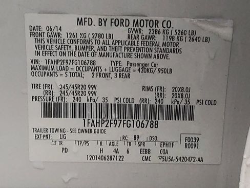 Used 2015 Ford Taurus Limited w/ Equipment Group 301A image 33