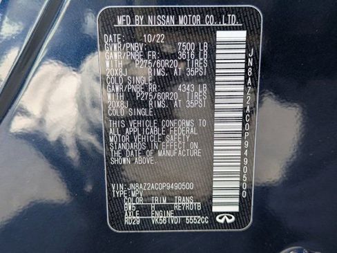 Used 2023 INFINITI QX80 Luxe w/ Cargo Package AWD/4WD image 30