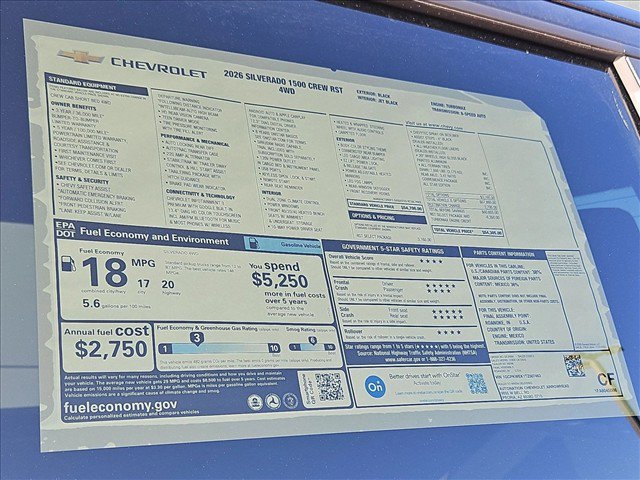 New 2026 Chevrolet Silverado 1500 RST w/ RST Select Package AWD/4WD image 17