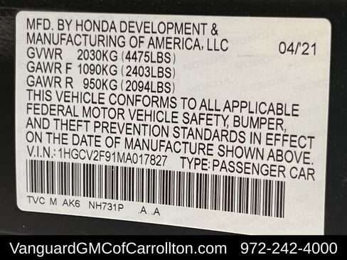 Used 2021 Honda Accord Touring image 30