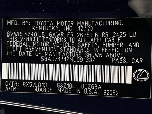 Certified 2021 Lexus ES 350 w/ Premium Package FWD image 24