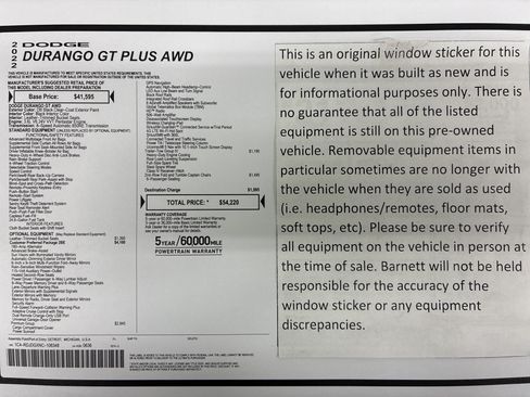 Certified 2022 Dodge Durango GT AWD/4WD image 2