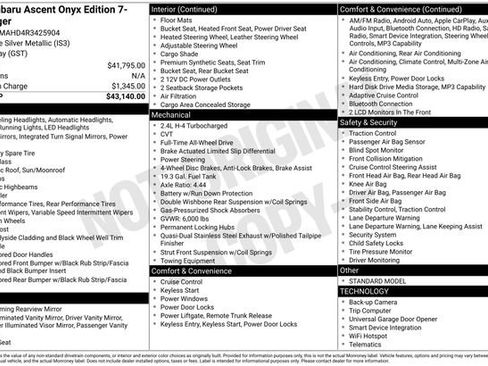 Certified 2024 Subaru Ascent Onyx Edition image 36