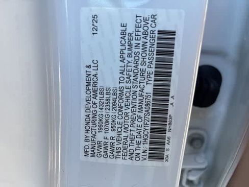 Certified 2025 Honda Accord LX image 22