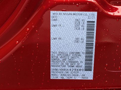 New 2025 Nissan Altima 2.5 SV image 33