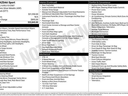 Used 2018 MAZDA MAZDA6 Sport image 12