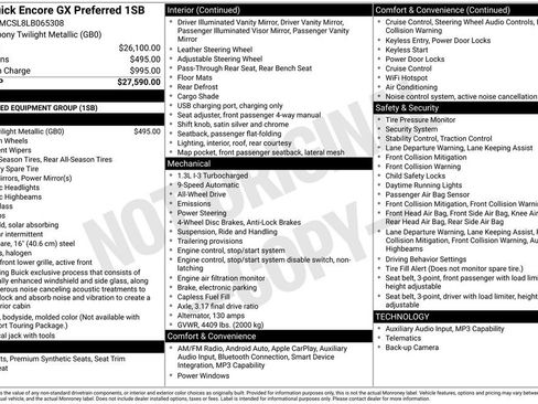 Used 2020 Buick Encore GX Preferred image 1