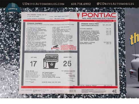 Used 1994 Pontiac Firebird Coupe RWD image 97