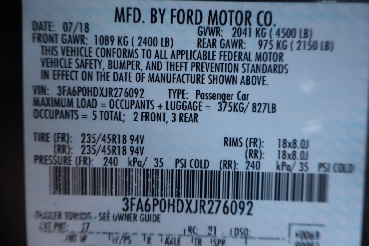 Used 2018 Ford Fusion SE w/ Equipment Group 201A FWD image 46