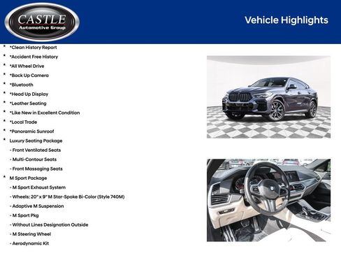 Used 2022 BMW X6 xDrive40i w/ M Sport Package AWD/4WD image 4