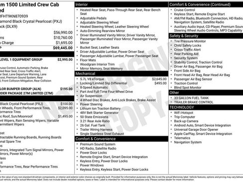 Used 2019 RAM 1500 Limited AWD/4WD image 5