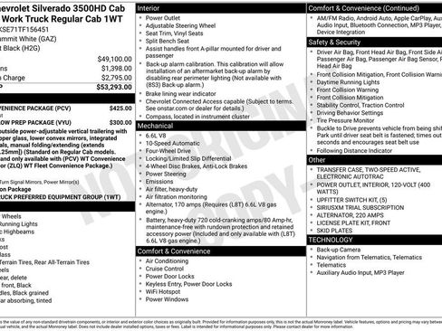 New 2026 Chevrolet Silverado 3500 W/T w/ WT Convenience Package AWD/4WD image 23