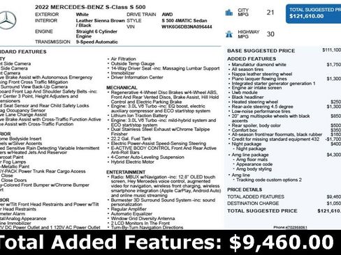 Used 2022 Mercedes-Benz S 500 4MATIC image 3