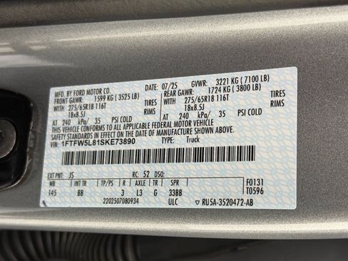 Used 2025 Ford F150 Lariat w/ FX4 Off-Road Package AWD/4WD image 27