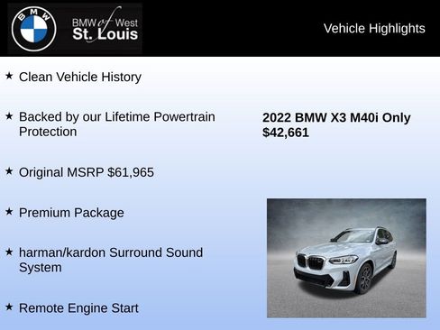 Used 2022 BMW X3 M40i w/ Premium Package image 8