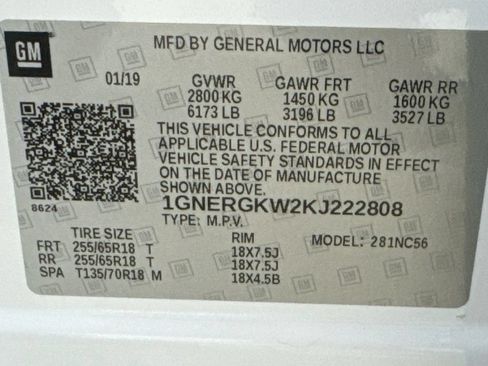 Used 2019 Chevrolet Traverse LT w/ LPO, Floor Liner Package FWD image 28
