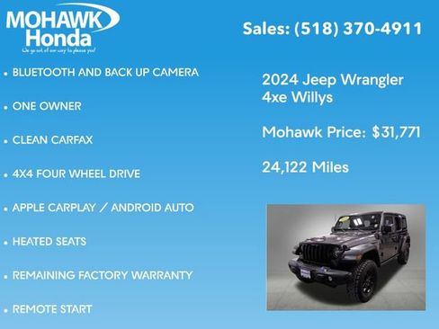 Used 2024 Jeep Wrangler Willys 4xe image 7