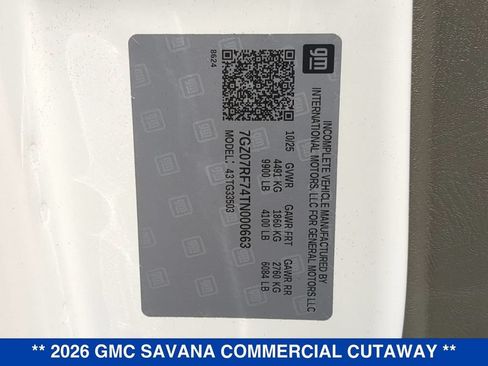 New 2026 GMC Savana 3500 RWD image 21