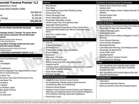 Used 2023 Chevrolet Traverse Premier AWD/4WD image 3