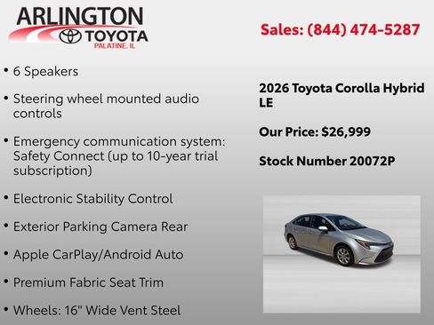Used 2026 Toyota Corolla LE FWD image 4