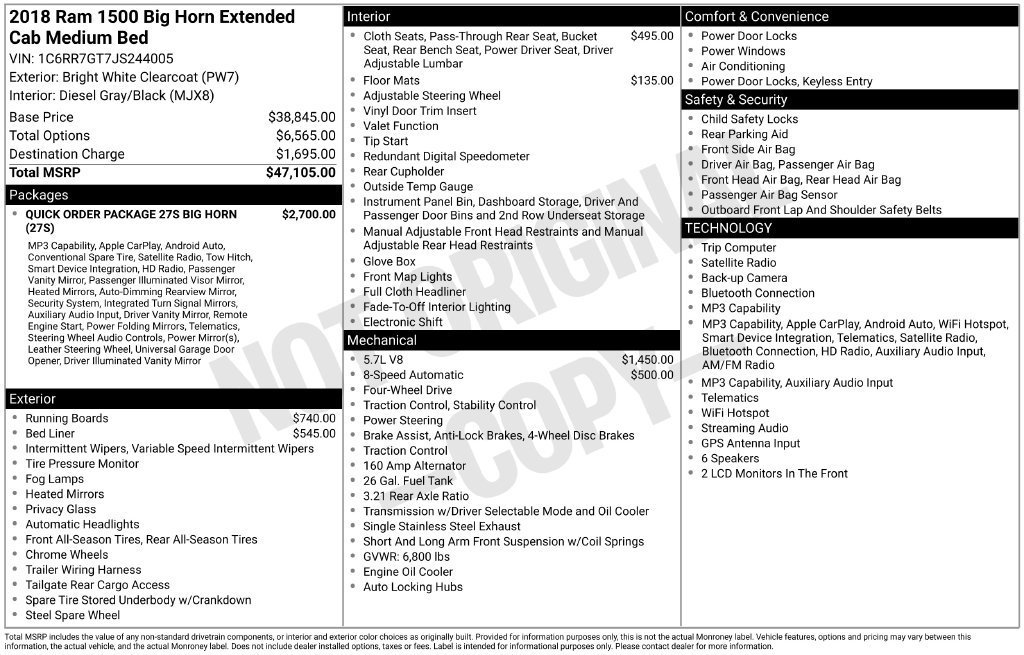 Used 2018 RAM 1500 Big Horn AWD/4WD image 2