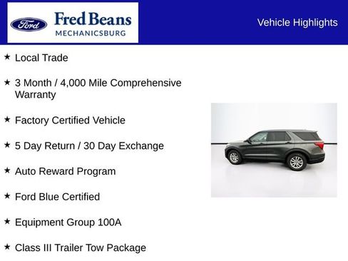 Certified 2020 Ford Explorer 4WD w/ Class III Trailer Tow Package image 7