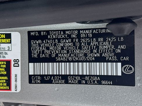 Used 2019 Lexus ES 350 image 12