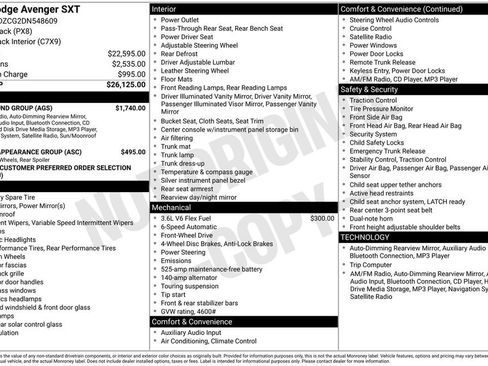 Used 2013 Dodge Avenger SXT w/ Sun/Sound Group image 10