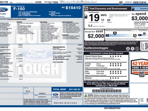 Used 2019 Ford F150 XL w/ Equipment Group 101A Mid image 5