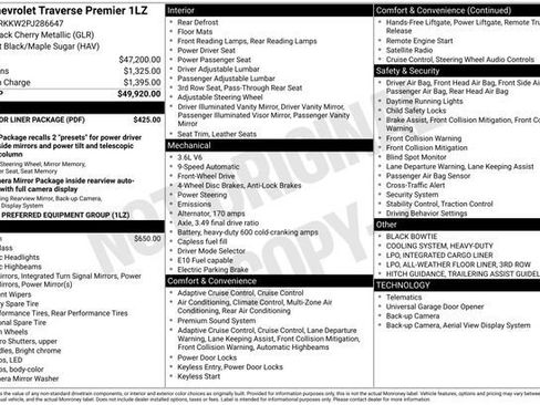 Certified 2023 Chevrolet Traverse Premier w/ LPO, Floor Liner Package image 19