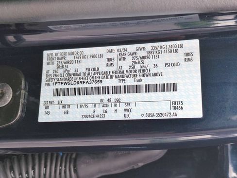 Certified 2024 Ford F150 Lariat w/ Equipment Group 502A High AWD/4WD image 37