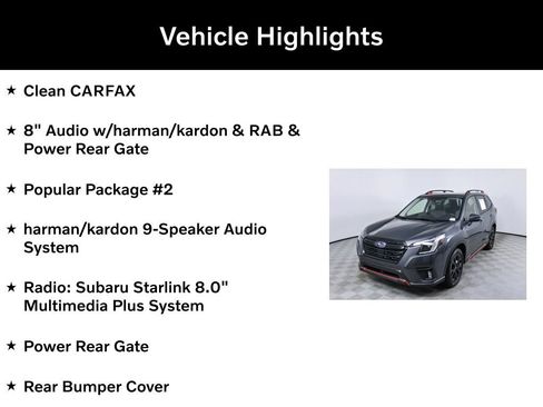 Used 2023 Subaru Forester Sport w/ Popular Package #2 AWD/4WD image 2