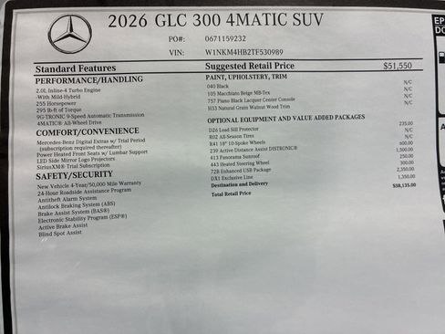 New 2026 Mercedes-Benz GLC 300 4MATIC image 20