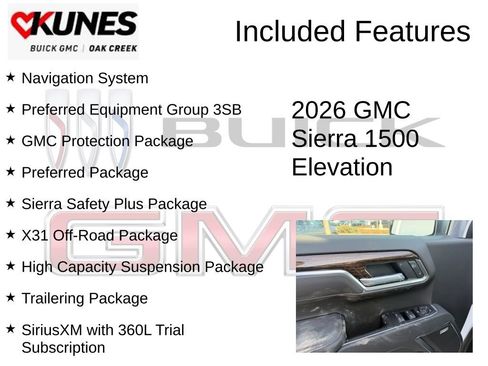New 2026 GMC Sierra 1500 Elevation w/ Preferred Package AWD/4WD image 2