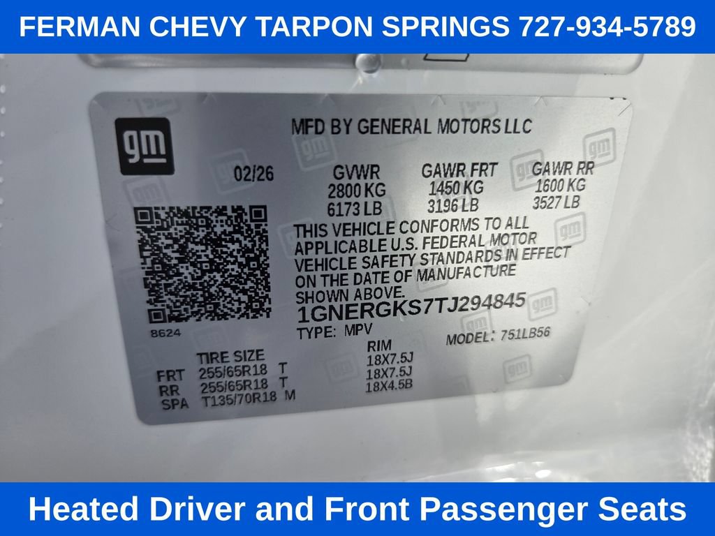 New 2026 Chevrolet Traverse LT w/ LPO, Floor Liner Package FWD image 23