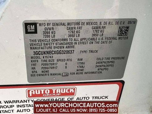 Used 2016 Chevrolet Silverado 1500 W/T w/ WT Fleet Convenience Package AWD/4WD image 30