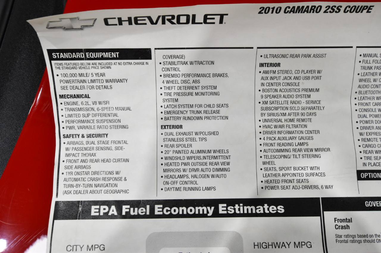 Used 2010 Chevrolet Camaro SS w/ RS Package RWD image 36
